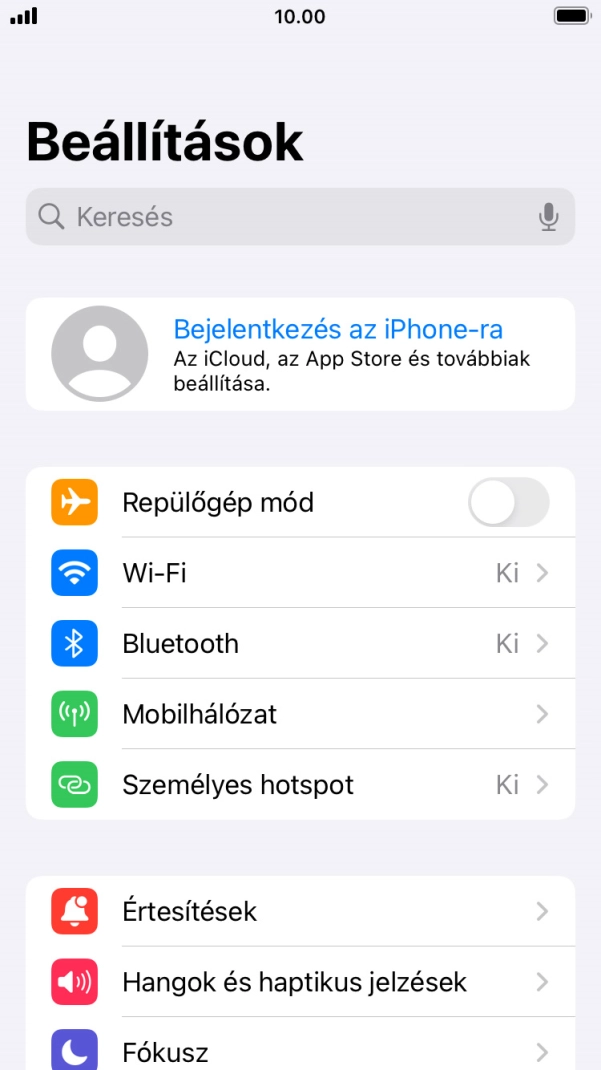 Válaszd a Bejelentkezés az iPhone-ra lehetőséget.