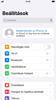 Válaszd a Bejelentkezés az iPhone-ra lehetőséget.