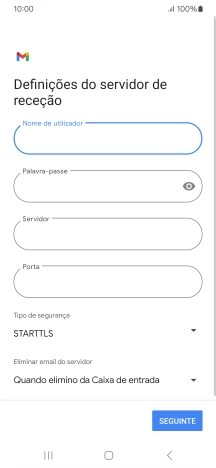 Prima Servidor e insira pop.vodafone.pt.