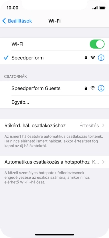 Húzd az ujjad felfelé a kijelző aljáról, hogy visszatérj a kezdőképernyőhöz.