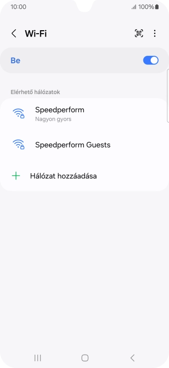 Válaszd ki a kívánt Wi-Fi hálózatot.