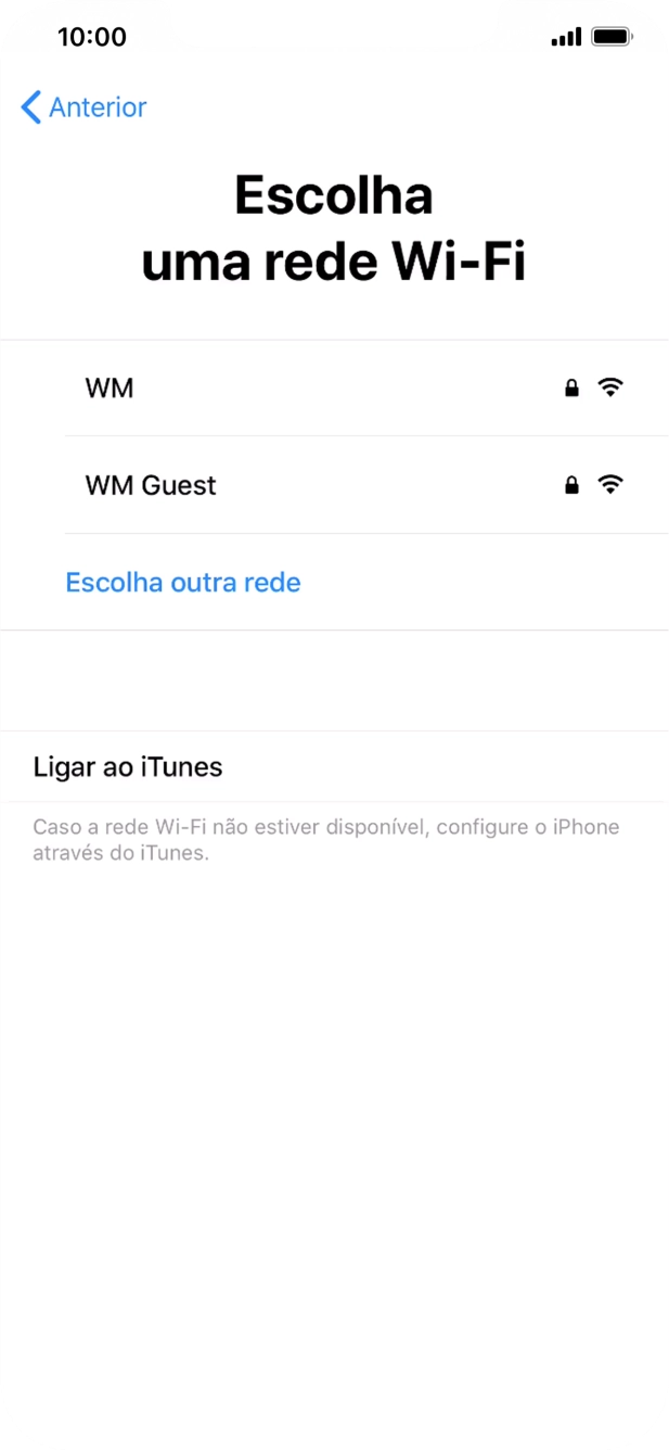 Prima a rede Wi-Fi pretendida.