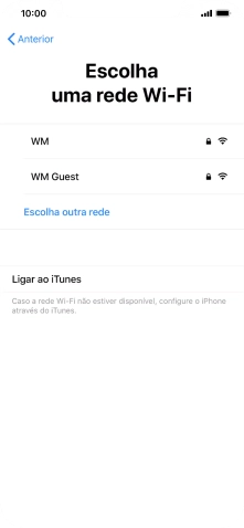 Prima a rede Wi-Fi pretendida.
