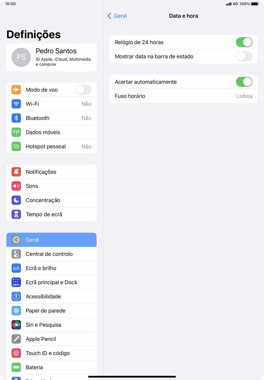 Para voltar ao ecrã inicial, deslize o dedo de baixo para cima a partir da base do ecrã.