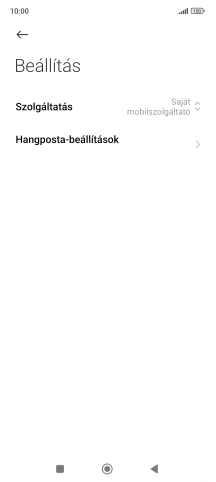 Válaszd a Hangposta-beállítások lehetőséget.