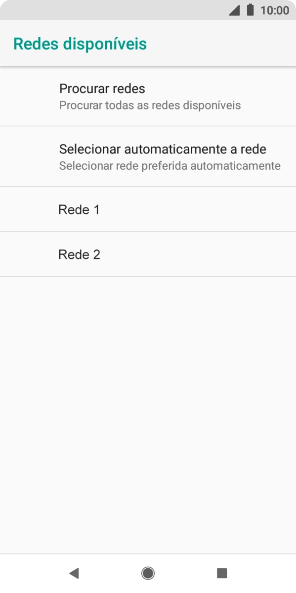 Prima a rede pretendida.