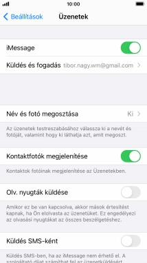 Kattints a „Küldés SMS-ként” melletti csúszkára a funkció be- vagy kikapcsolásához.