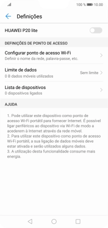 Prima Configurar ponto de acesso Wi-Fi.