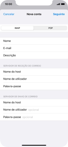 Prima Nome de utilizador e introduza o nome de utilizador da sua conta de e-mail na Vodafone.