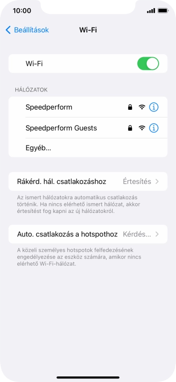 Kattints a kívánt Wi-Fi hálózatra, és írd be a Wi-Fi hálózathoz tartózó jelszót.