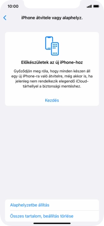 Válaszd az Alaphelyzetbe állítás lehetőséget.