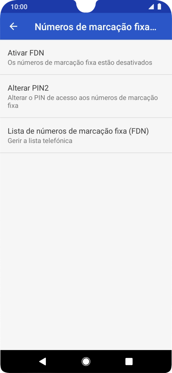 Prima Ativar FDN para ativar a marcação permitida.