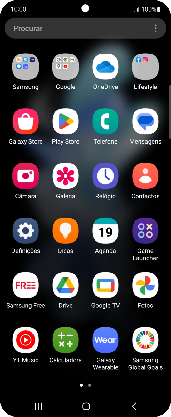 Prima Galeria e vá até à pasta pretendida.
