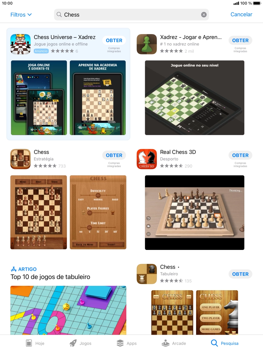 Prima a app pretendida.