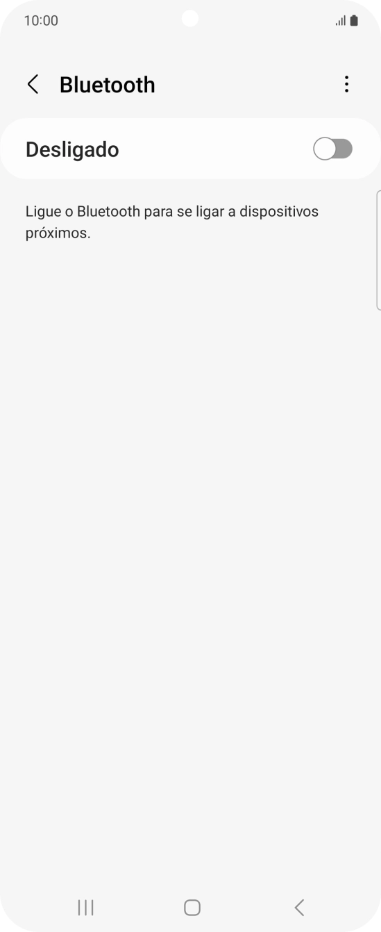 Prima o indicador para ativar a função.