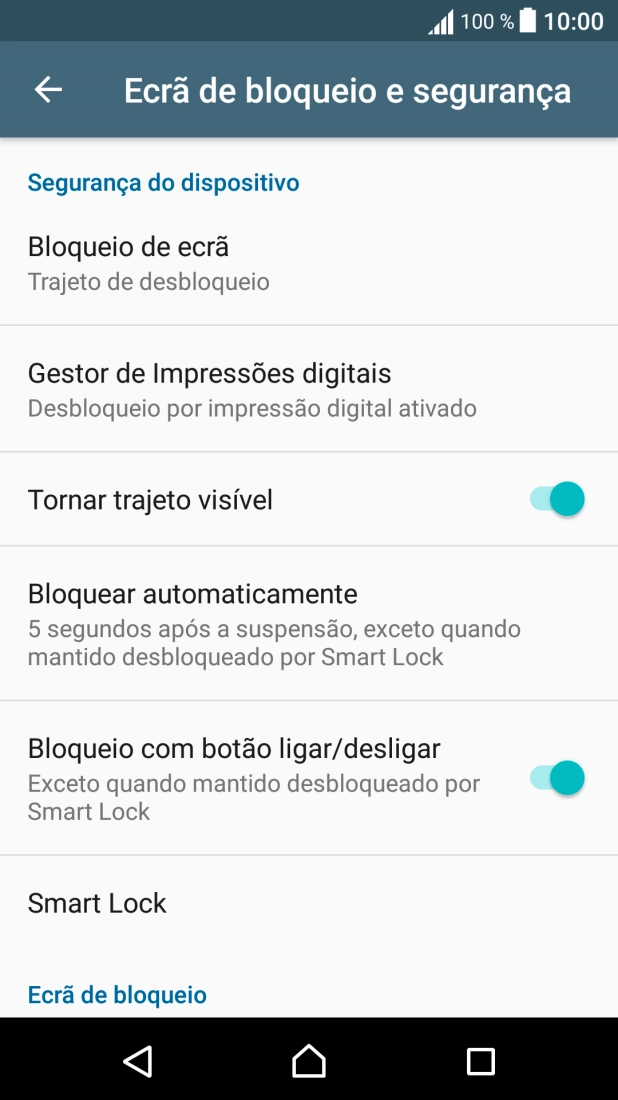 Prima Bloqueio de ecrã.