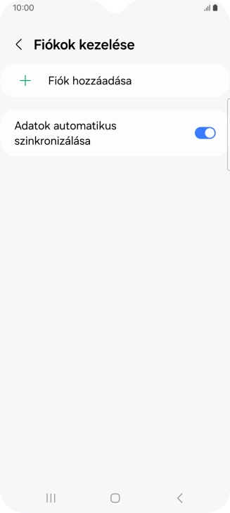 Válaszd a Fiók hozzáadása lehetőséget.