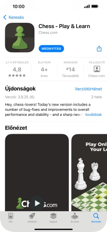 Húzd az ujjad felfelé a kijelző aljáról, hogy visszatérj a kezdőképernyőhöz.