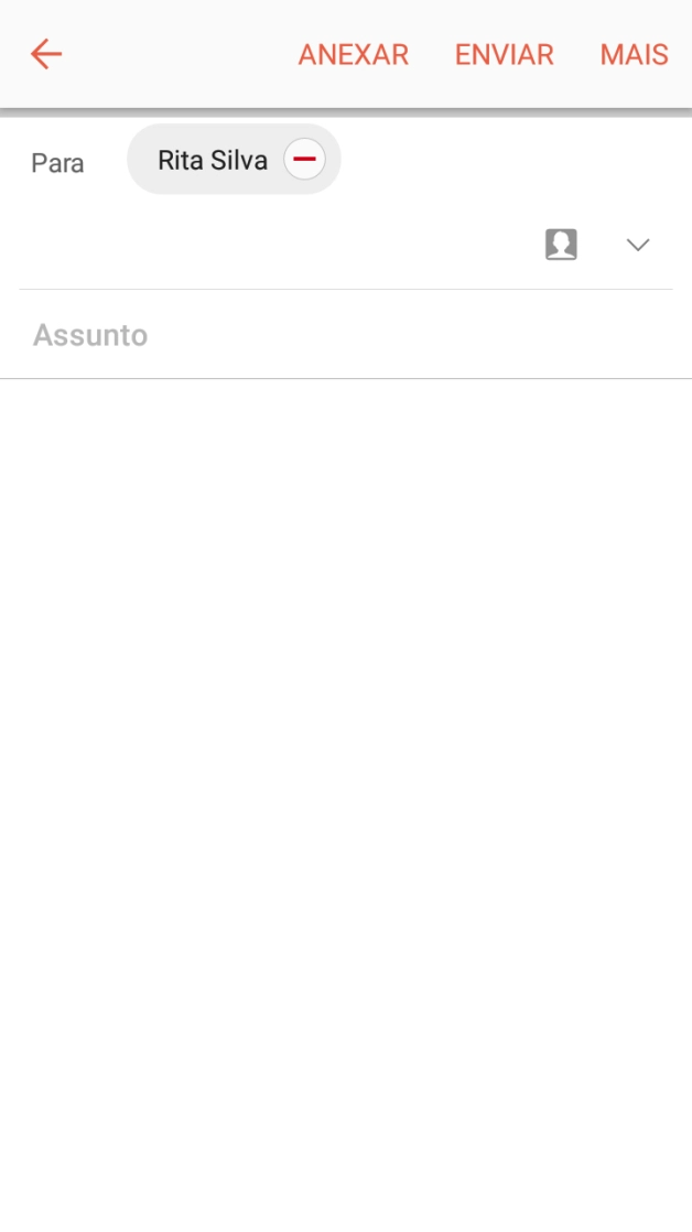 Prima o campo de escrita e introduza o assunto pretendido.