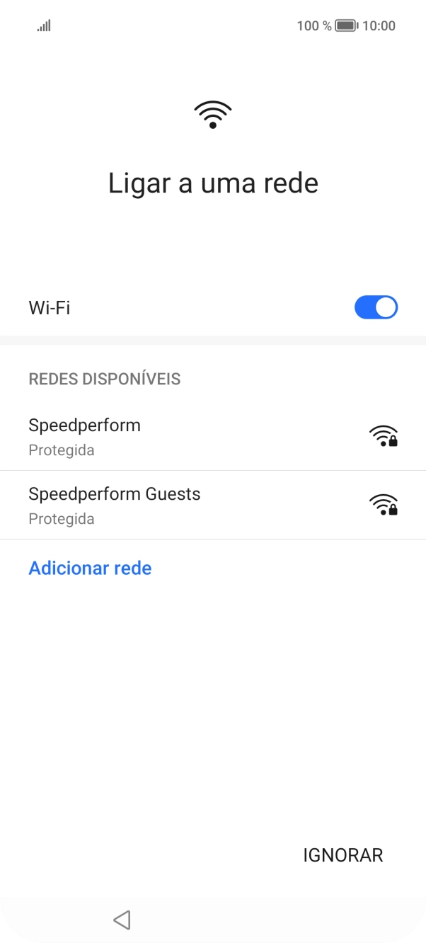 Prima a rede Wi-Fi pretendida.
