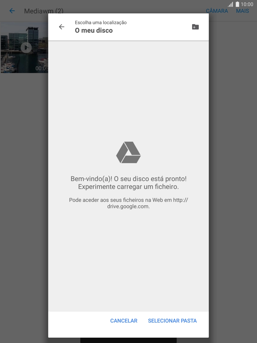 Prima o ícone de nova pasta.