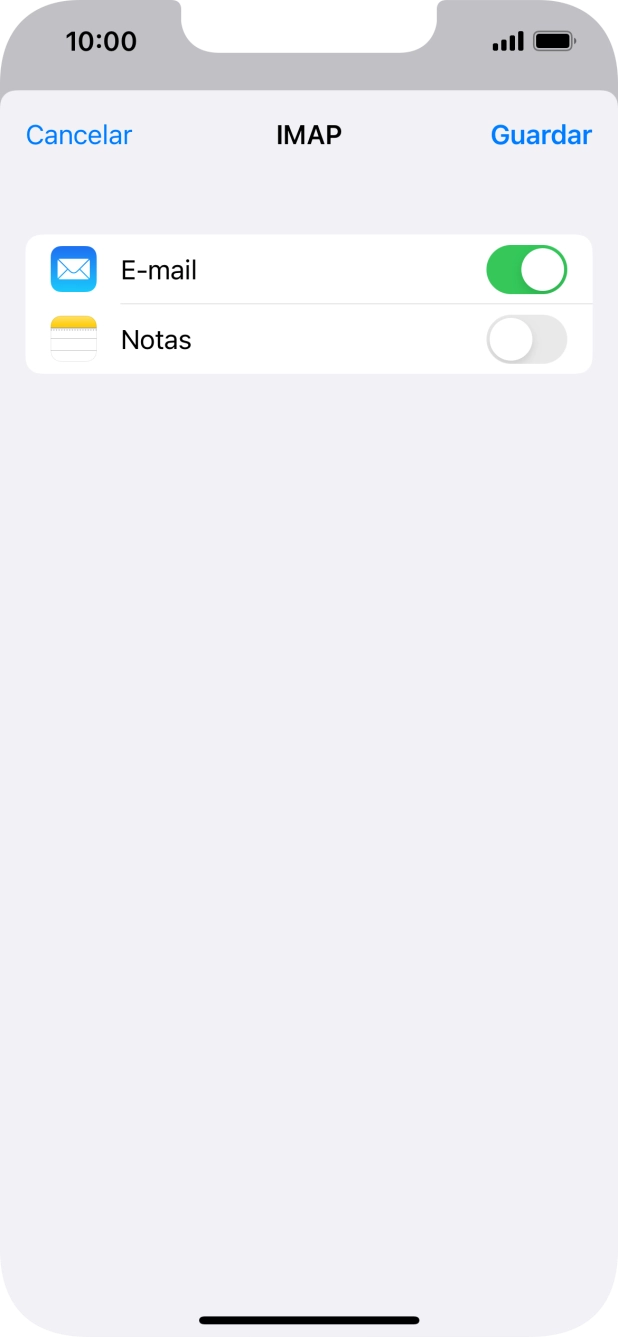 Se o ecrã mostrar esta imagem, a sua conta foi identificada e configurada automaticamente. Siga as indicações no ecrã para introduzir informações adicionais e concluir a configuração.