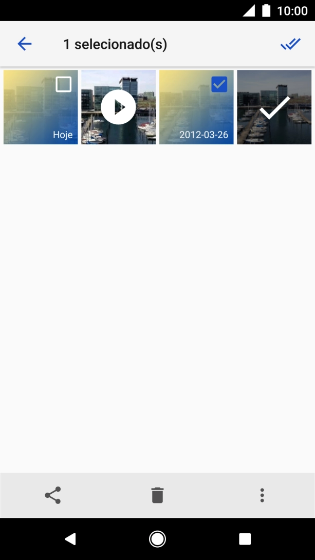 Prima o ícone para selecionar todos.