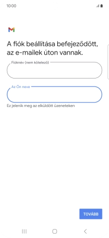 Válaszd a TOVÁBB lehetőséget.