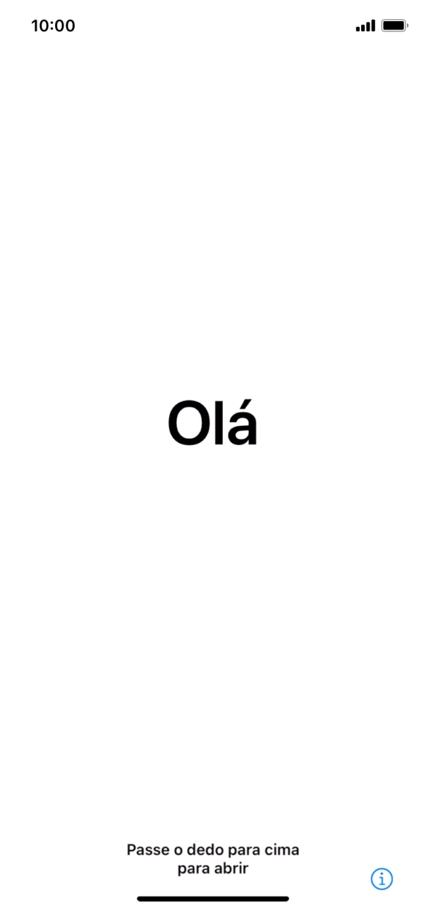 Deslize o dedo para cima a partir da base do ecrã.