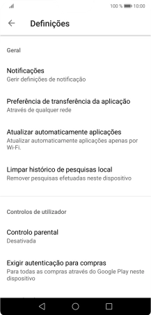 Prima Atualizar automaticamente aplicações.