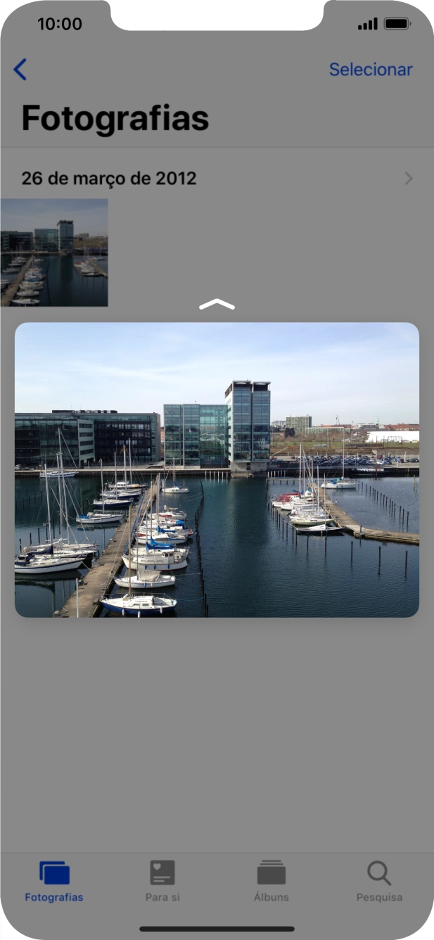 Arraste a imagem para cima.