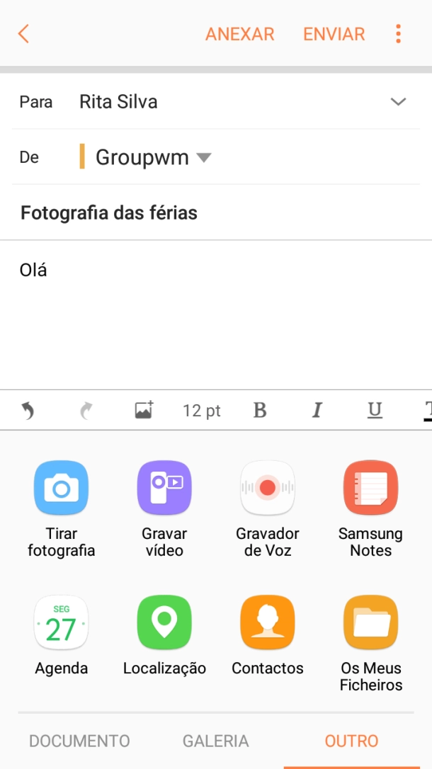 Prima Os Meus Ficheiros e vá até à pasta pretendida.