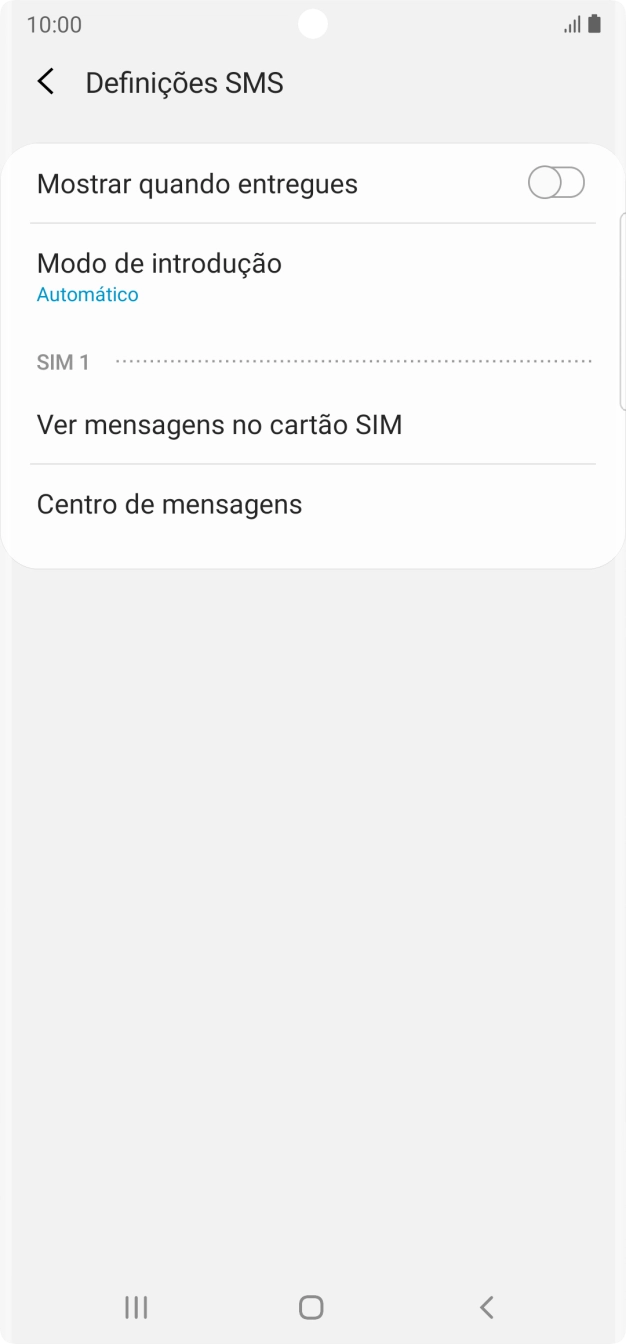 Prima Centro de mensagens.