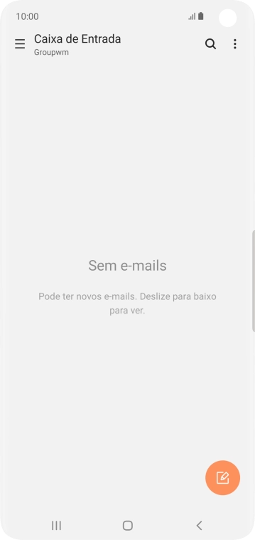 Deslize o dedo sobre o ecrã da esquerda para a direita.