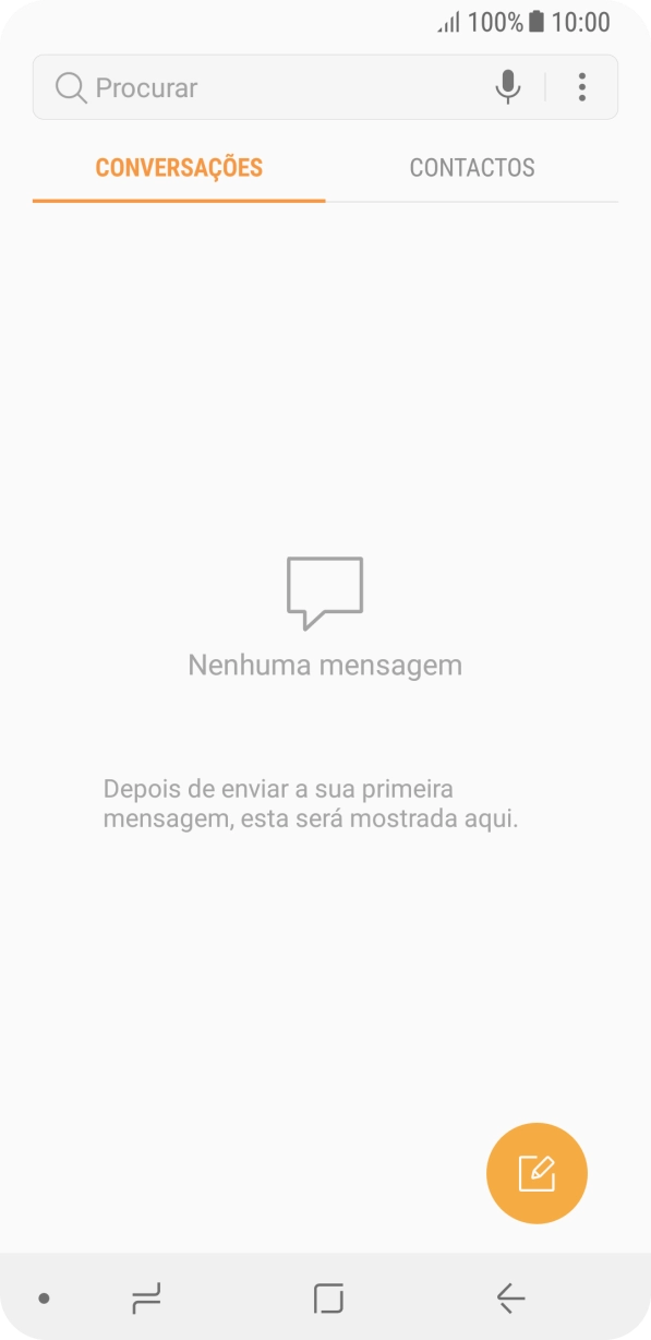 Prima o ícone de nova mensagem.