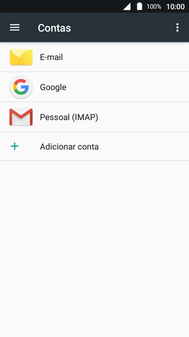 Prima o ícone de menu.