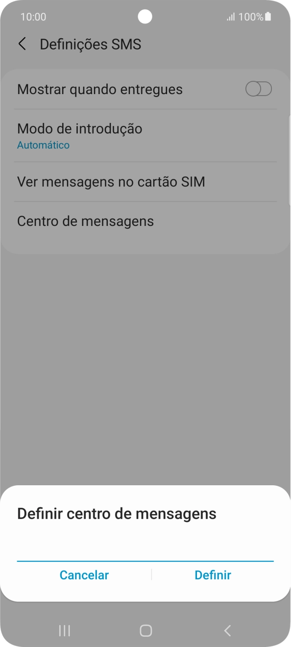 Introduza +351911616161 e prima Definir.