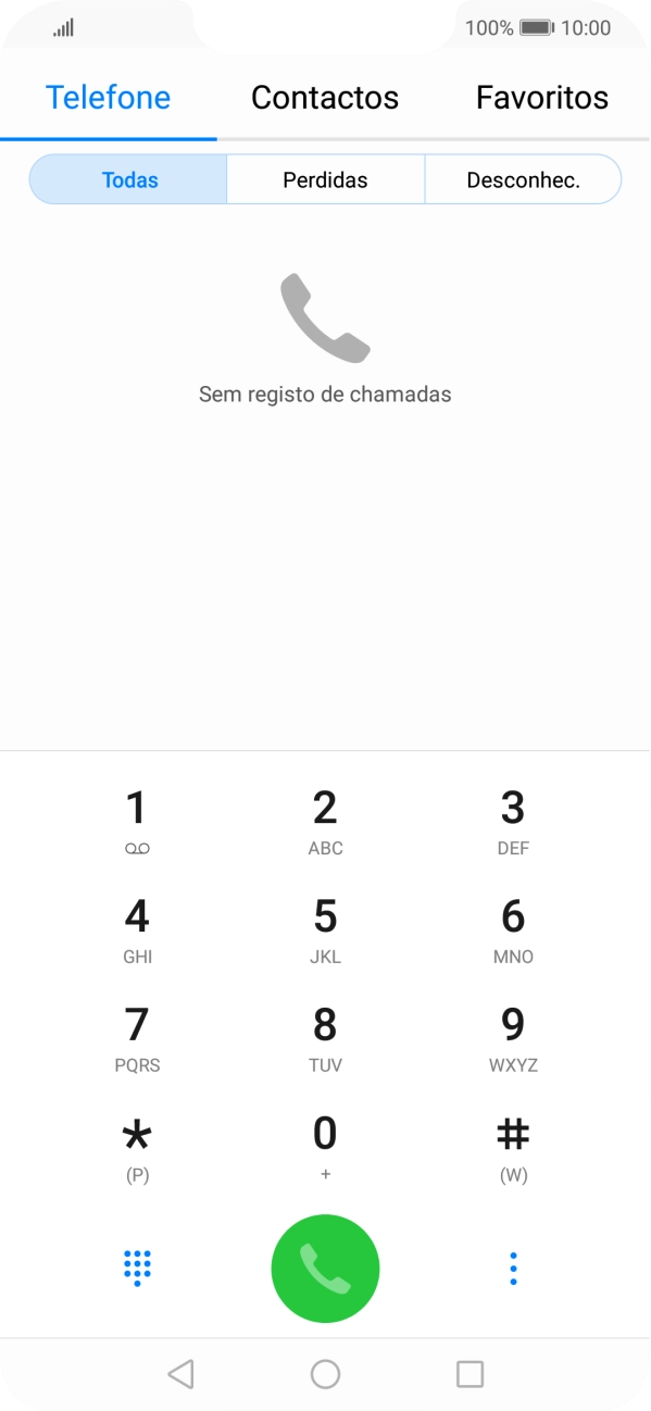 Prima o ícone de menu.