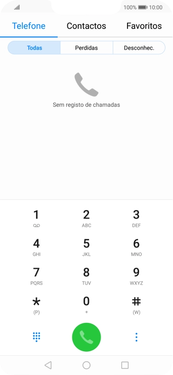 Prima o ícone de menu.