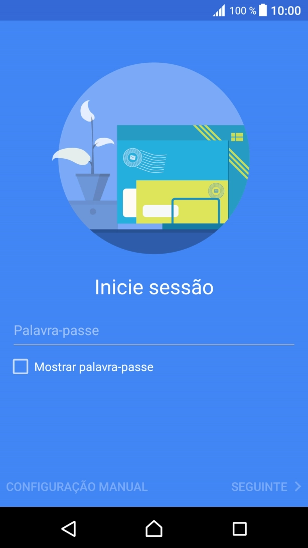 Prima Palavra-passe e introduza a password da sua conta de e-mail na Vodafone.