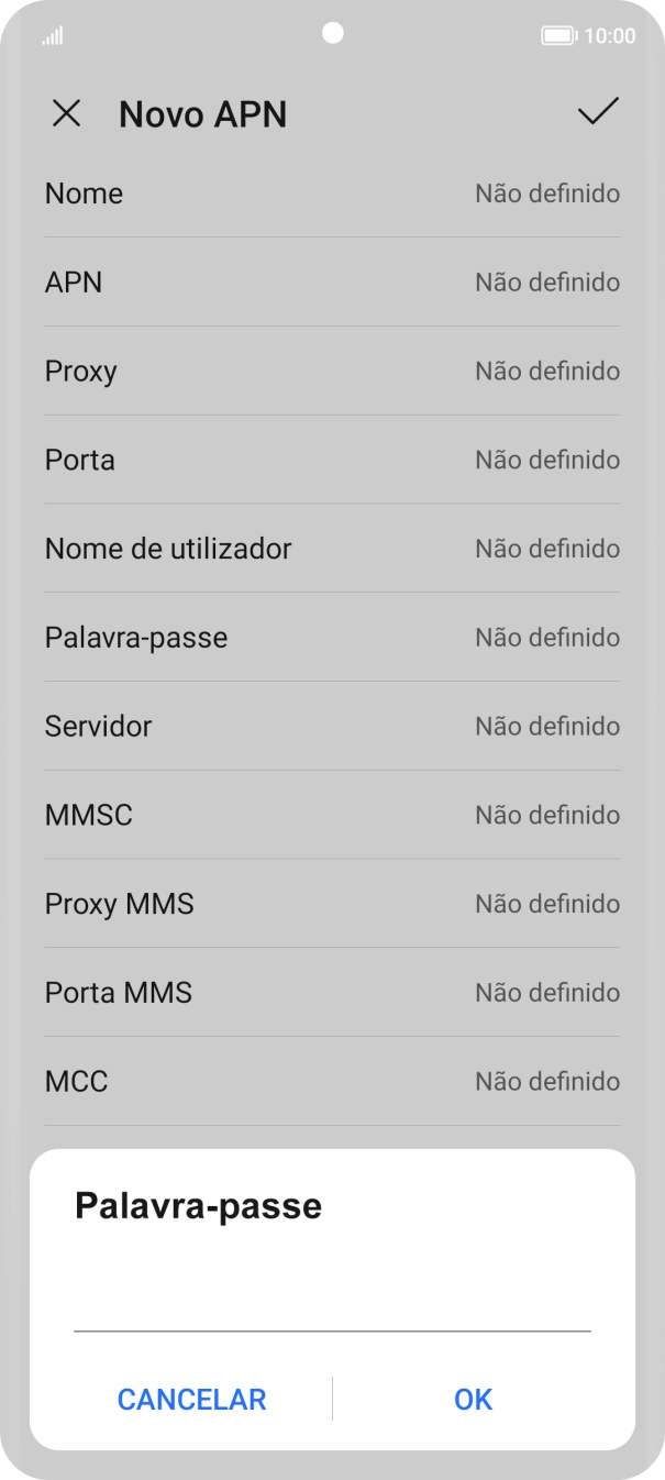 Introduza vodafone e prima OK.