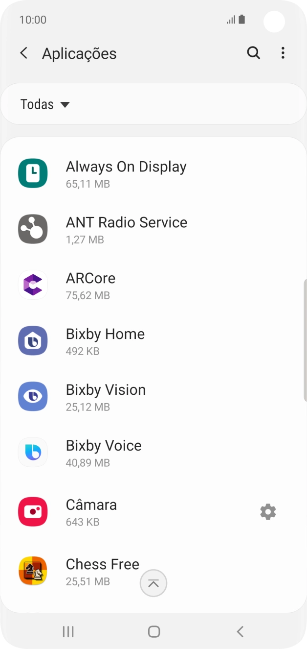 Prima a app pretendida.