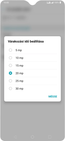 Ahhoz, hogy átirányítsd a nem fogadott hívásokat, be kell állítanod az átirányítás késleltetésének idejét. Válaszd ki a kívánt késleltetési időtartamot, és kövesd a kijelzőn megjelenő utasításokat az átirányítás késleltetésének beállításához.