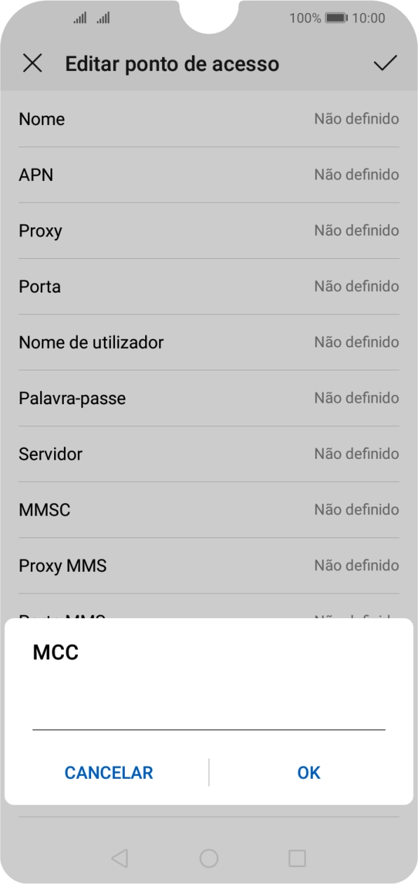 Introduza 268 e prima OK.