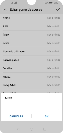 Introduza 268 e prima OK.