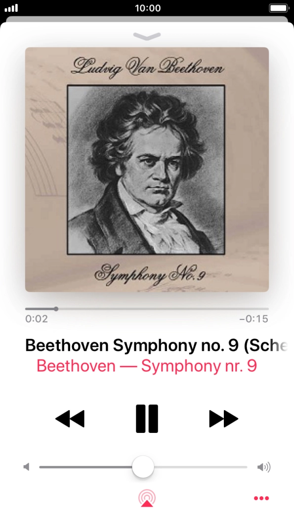 Prima a seta para a direita para ir para o ficheiro de música seguinte.