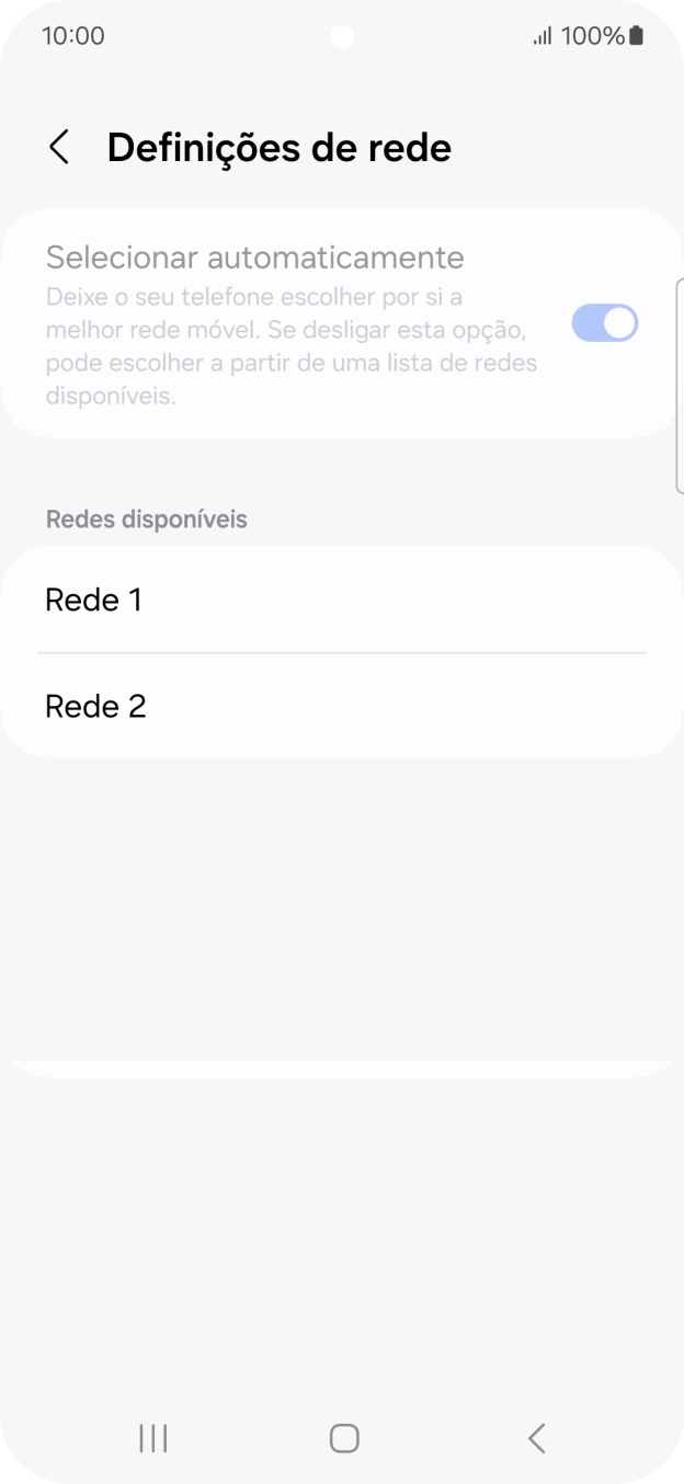 Prima a rede pretendida.