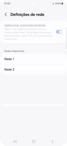 Prima a rede pretendida.