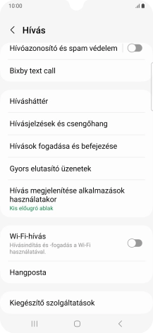 Válaszd a Kiegészítő szolgáltatások lehetőséget.