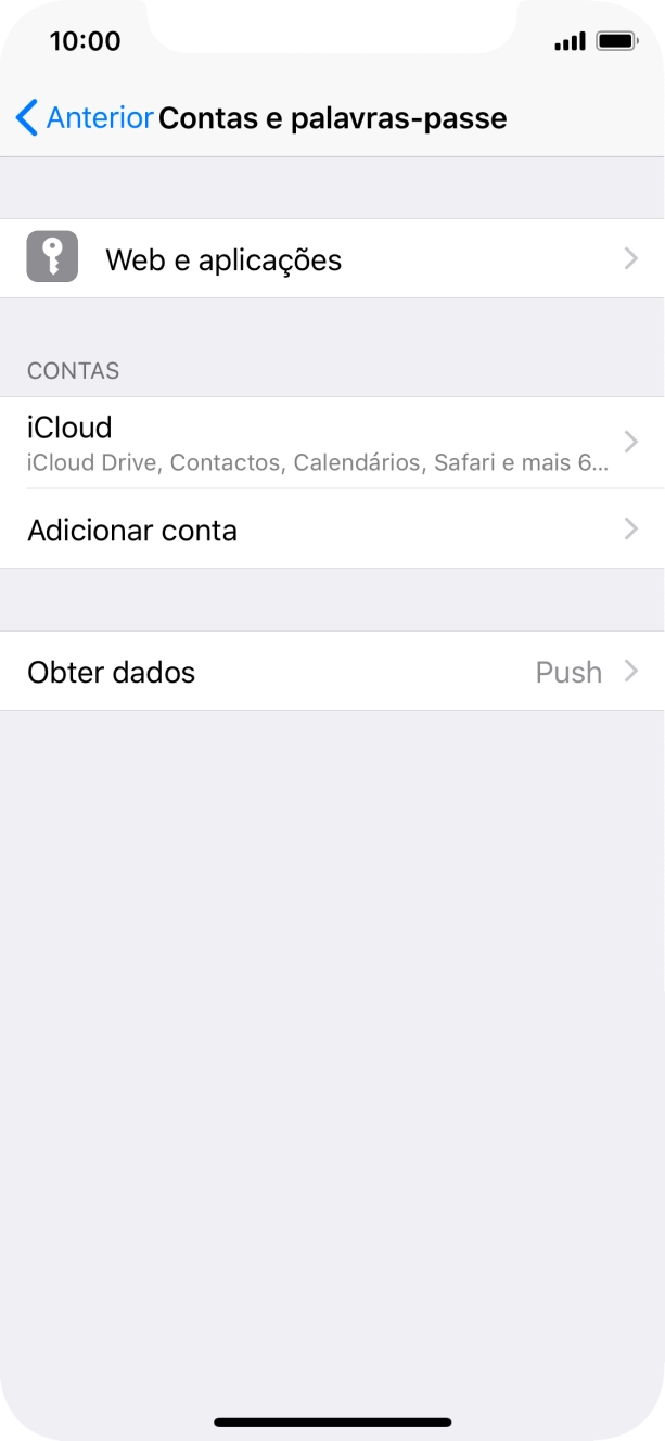 Prima Adicionar conta.